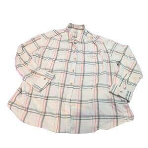 WONDERLY lightweight soft flannel Women's Size 1X in White